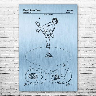 Hacky Sack Patent Print Poster (11x17) Hippie Gifts, Hackysack Art, Dad Gifts, Game Room Art, Hacky Sack Gifts, Gameroom Decor, Wall Art