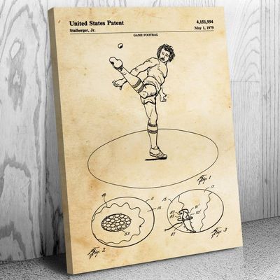 Hacky Sack Patent Canvas Print (8x10) Hippie Gifts, Hackysack Art, Dad Gifts, Game Room Art, Hacky Sack Gifts, Gameroom Decor, Wall Art