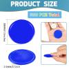 Coopay 600 Pieces Plastic Poker Chips Learning Counters Disks Bingo Chip Counting Discs Markers for Math Practice and Poker Card Game Tokens, Teaching Rewards, 38 mm/ 1.5 Inches (Blue) view 2