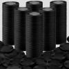 Coopay 600 Pieces Plastic Poker Chips Bingo Chip Bulk Learning Counters Disks Poker Card Game Counting Markers for Math Practice, Game Tokens and Teaching Rewards, 38 mm/ 1.5 Inches (Black) view 1