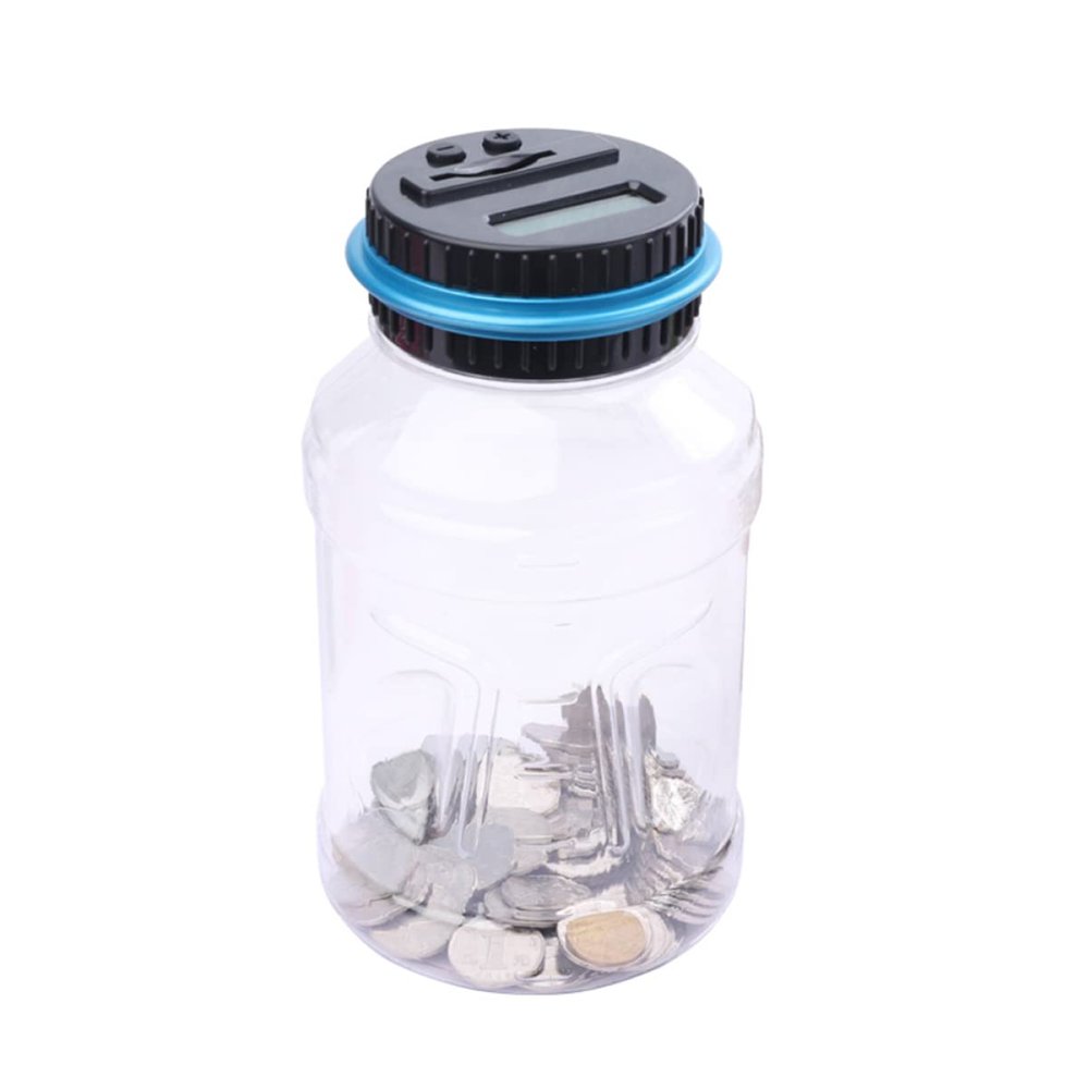 FAVOMOTO 1pc Transparent Creative Bank Automatic Rmb Detection Digital Counting Savings Jar for Boys and Girls and Adults Large Capacity Piggy Bank Batteries Not Included