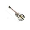 Tyenaza Miniature Guitar Model, 9.8in Mini Musical Instrument Simulation Innovative Black White Circle Wooden Miniature Electric Guitar for Collection Present view 2