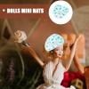 LUOZZY 40pcs Mini Western Cowboy Hat Blue/Yellow and White Cowgirl Hat for DIY Crafts Plastic Miniature Doll Dress Hat Dollhouse Accessories view 3