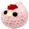 Adorable Handmade Crochet mini Chicken Plush Stuffed Animal Toy (Pink) view 1