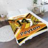 Volleyball Orange Gold White Personalized Baby Blanket with Name Soft Throw Fleece Blankets for Girls Boys Newborn Infants Kids Shower Birthday Gift 30X40 inch view 2