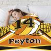 Volleyball Orange Gold White Personalized Baby Blanket with Name Soft Throw Fleece Blankets for Girls Boys Newborn Infants Kids Shower Birthday Gift 30X40 inch view 4