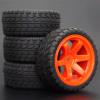 4Pcs 26mm Rubber RC Tires & Wheel Rims Hex 12 for 1:10th HSP HPI Sprint 2 Drift RS4 On Road 4WD Modification Accessories (Color : 1) view 1