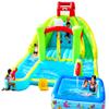WELLFUNTIME Inflatable Bounce House Double Slides with Blower, Bouncy Castle with Rock Climbing, Jumping Area for Basketball view 1