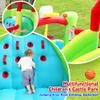 WELLFUNTIME Inflatable Bounce House Double Slides with Blower, Bouncy Castle with Rock Climbing, Jumping Area for Basketball view 2