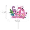Pink Dinosaur Happy 7th Birthday Cake Topper, Royal Princess Seven Birthday Number 7 Girl Dinosaur Cake Pick,Dino Theme Baby Shower Kids Girls 7 Years Old Party Decorations view 2