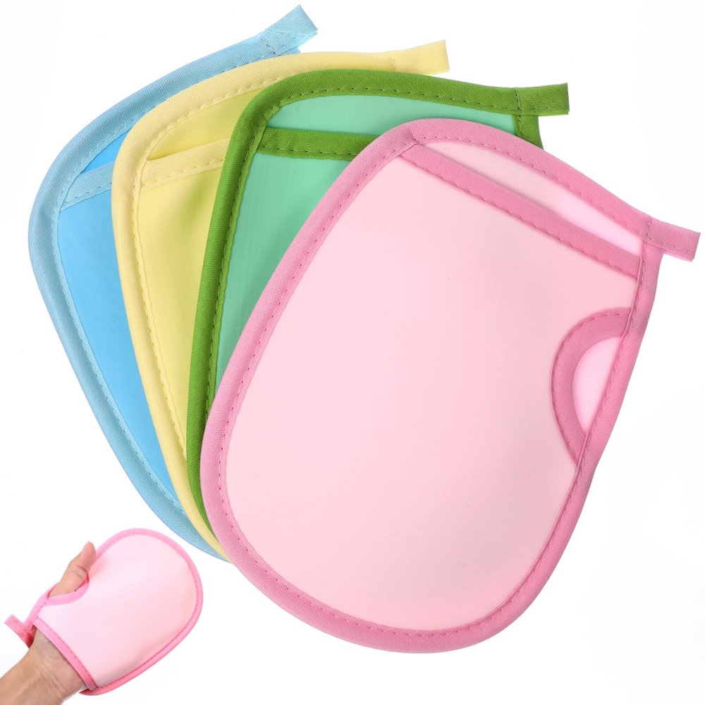 POPETPOP Exfoliating Bath Gloves Washable Bath Scrubber Gloves for Dead Skin Removal