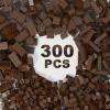 WEBRICK 300 Pcs Classic Building Bricks, Brown Bulk Bricks,Compatible with Major Brands Parts and Pieces, Creative Building Block Toys for Boys Girls Ages 6 7 8 9 10 Year Old view 1