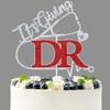 Red Glitter It's Giving DR Cake Topper, Class of 2026/Congrats Nurse/Congrats DR, 2026 Graduation Party Decorations Supplies view 1