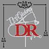 Red Glitter It's Giving DR Cake Topper, Class of 2026/Congrats Nurse/Congrats DR, 2026 Graduation Party Decorations Supplies view 2