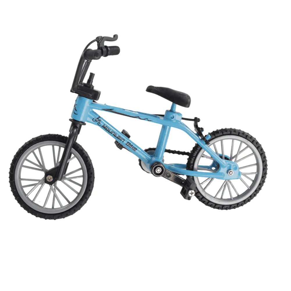FMS Simulation Mini Mountain Alloy Finger Bike Blue Decoration Fake Props Accessory for FCX18 RC Crawler Car