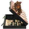 BIVOMON Chess Magnetic Wooden Chess Set 15" Unique Chess Board Game with Chess Pieces Storage Slots, Tournament Portable Folding Travel Chess Sets for Kids Adults Beginner and Pros, 2 Extra Queens view 1