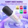 FOJELD Mini Karaoke Machine for Kids, Portable Bluetooth Speaker with Wireless Microphones, Gift for Girls Toys 4, 5, 6, 7, 8, 10, 12+ Years Old Birthday Family Home Party(Y2-White-1 Mic) view 4