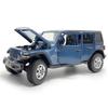4 Door Wrangler Sahara Hard Top SUV Model Car Diecast Toy Cars 1/32 Scale Metal Vehicle Children's Die-cast Vehicles, Doors Open, Light Sound, Toys for Boys Gifts Kids Adults Men Collection, Blue view 4