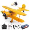 CKYSCHN WLtoys A300 4-Ch RC Plane, Beechcraft D-17 RC Airplanes with Lights, 6G/3D Brushless RC Planes with 2 Batteries, 2.4G Remote Control RC Airplanes Gifts for Adults view 1