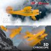 CKYSCHN WLtoys A300 4-Ch RC Plane, Beechcraft D-17 RC Airplanes with Lights, 6G/3D Brushless RC Planes with 2 Batteries, 2.4G Remote Control RC Airplanes Gifts for Adults view 3