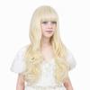 Ufindcos Light Blonde Wigs for Kids Girls Long Wavy Curly Blonde Child Wig Blond Wig with Bangs view 1