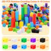 Jenaai 200 Pieces Linking Cubes for Math Counting Cubes, Plastic Counting Blocks, Colorful Math Manipulatives Classroom Learning Supplies for Preschool Activities Boy Girl(Simple Style) view 3