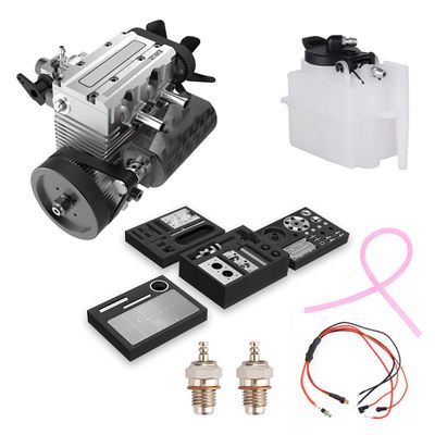 Luminda SEMTO Engine ST-NF2 Model Kit, Mini Inline Double-Cylinder Four-Stroke Air-Cooled IC Engine Model with Ignition Power Module,F-Type Electric Plug,Fuel Tank & Oil Pipe