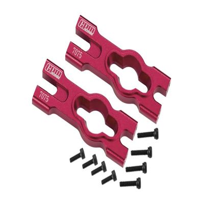 Aluminum 7075 Body Mount Cross Bar for Losi 1/18 Mini LMT 4X4 Brushed Monster Truck RTR-LOS01026 Upgrade Parts - Red
