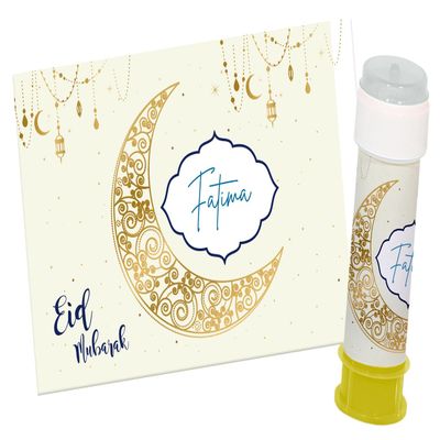 Folat 24900 Decorative Soap Bubbles Stickers Mubarak Pack of 6 Eid Decorative Star Moon Accessories Ramadan, Multi-Coloured