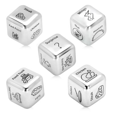 5 Pcs Food Dice Decision Maker Gifts for Boyfriend, Food Decision Maker Gifts Boyfriend Girlfriend Gifts Date Night Gifts for Couples