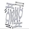 Aluminum 7075 Front Upper & Lower Suspension Arms + Rear Suspension Arms & Link Rod For Arrma 1/10 GORGON 4X2 Mega 550 Brushed Monster Truck-ARA3230 Upgrade Parts - Silver view 1