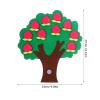 Operitacx Tree of Peach Craft Kit, Felt Fall Decor Tree Board with Number, Math Learning Apples Ornaments, Bulletin Board for DIY Craft Kids Classroom Decoration view 3