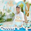 kreat4joy Surf Baby Shower Decorations - Surfboard Balloons, Cake & Cupcake Toppers, Banner Garland for Boy & Girl view 4