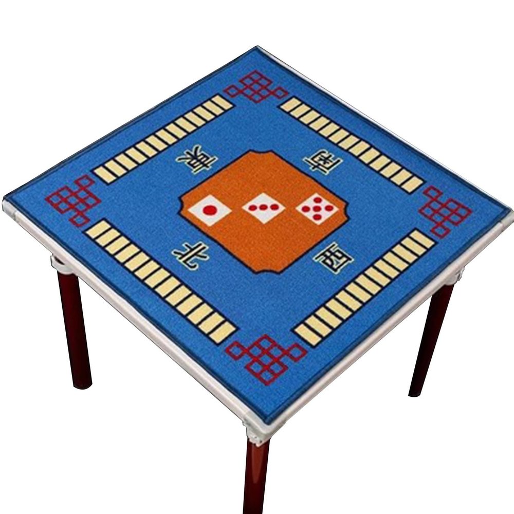 1PCS Mahjong Mat 30.7-inch 32.7-inch 34.7-inch 31.5-inch Non-Slip and Noise Reduction Mahjong Card Game Table mat, with Bag (Color : Blue, Size : 32.7x32.7inch)