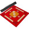 Anti-Slip Noise Reduction Playmat, Mahjong Table Mat, Dominoes Poker Cards Board Games Tabletop Cover Mat with Carrying Bag (Color : Red, Size : 30.7x30.7inch) view 1