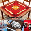 Anti-Slip Noise Reduction Playmat, Mahjong Table Mat, Dominoes Poker Cards Board Games Tabletop Cover Mat with Carrying Bag (Color : Red, Size : 30.7x30.7inch) view 2
