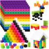 Jenaai 1000 Pieces Linking Counting Cubes, Plastic Counting Blocks, Colorful Math Cubes, Math Manipulatives Classroom Learning Supplies for Preschool Activities Boys Girls(Classic Style) view 1