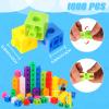 Jenaai 1000 Pieces Linking Counting Cubes, Plastic Counting Blocks, Colorful Math Cubes, Math Manipulatives Classroom Learning Supplies for Preschool Activities Boys Girls(Classic Style) view 2