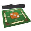 Anti-Slip Noise Reduction Playmat, Mahjong Table Mat, Dominoes Poker Cards Board Games Tabletop Cover Mat with Carrying Bag (Color : Green, Size : 34.7x34.7inch) view 1