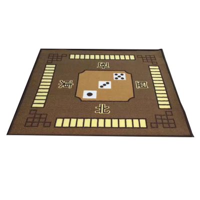 Game Table Mat for Mahjong/Poker/Card Games/Board Games/Tile Game/Dominoes - Roll-up Gaming Mat with Carrying Bag (Color : Brown, Size : 32.7x32.7inch)