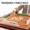 Game Table Mat for Mahjong/Poker/Card Games/Board Games/Tile Game/Dominoes - Roll-up Gaming Mat with Carrying Bag (Color : Brown, Size : 32.7x32.7inch) view 2