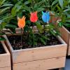 12pcs Tulip Windmill Tulips Artificial Flowers Garden Whirligigs Outside Toys for Decorations Garden Spinners Outdoor Plants Wind Stake Sculpture Large Plastic Child view 3