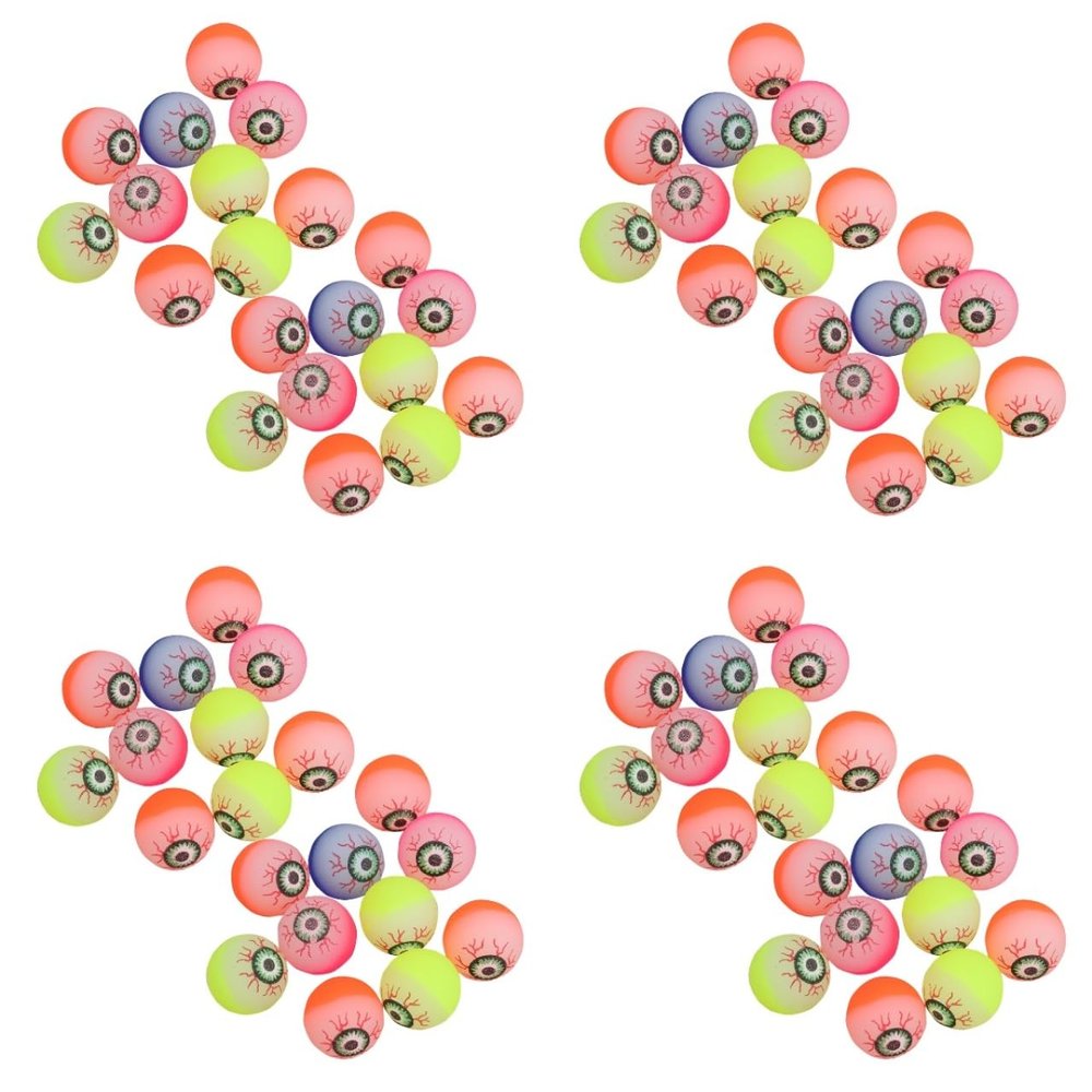 VICASKY 80 Pieces Fake Eyeballs Glow in the Dark Bouncy Balls Bouncy Nativity Crafts Bouncy Bouncy Halloween