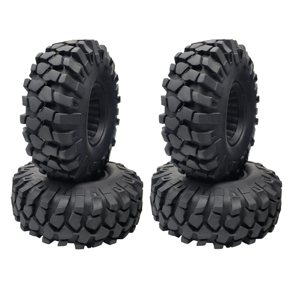 Tsolay 4PCS 1.9 Inch Rubber Tyre 1.9 Wheel Tires 108X40MM for 1/10 RC Crawler for for Traxxas TRX4 Axial SCX10 III AXI03007 90046 Modification Accessories, Tsolay-01