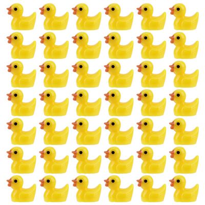 50pcs Mini Resin Duck, Miniature Ducks Tiny Ducks to Hide Small Ducks Mini Resin Figures Mini Resin Animals Decorations for DIY Crafts Party Micro Landscape Ornaments