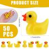 50pcs Mini Resin Duck, Miniature Ducks Tiny Ducks to Hide Small Ducks Mini Resin Figures Mini Resin Animals Decorations for DIY Crafts Party Micro Landscape Ornaments view 2