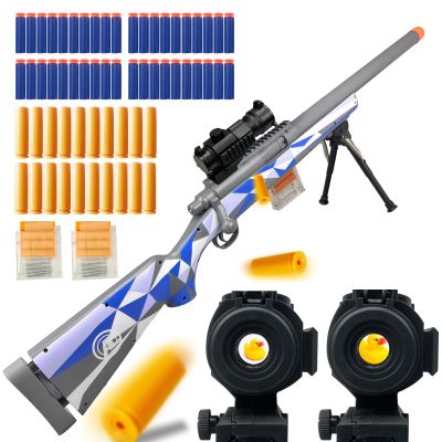 AGM MASTECH M24 Foam Blaster, Shell Ejecting, Safety Switch, Adjustable Stock 41.8 Inch, Scope, 40 Darts, 20 Casings, 2 Mags, Tactical Game Gear for Teens 14+ years Adults