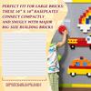 BOROLA Classic Large-Sized Bricks Baseplates 10" x 10", Multi-Color Building Brick Base Plate Compatible with Most Major Brands Perfect for Creative Play(2PCS,White) view 2
