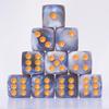 10 PC D6 dice 16mm Acrylic Dice Set for RPG MTG DND Dice Table Games and Board Games (Gray + Blue) view 1