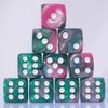 ToysCentral Basics 10 PC 16mm Acrylic Dice Set for RPG MTG DND Dice Table Games and Board Games (Pink + Green) view 1